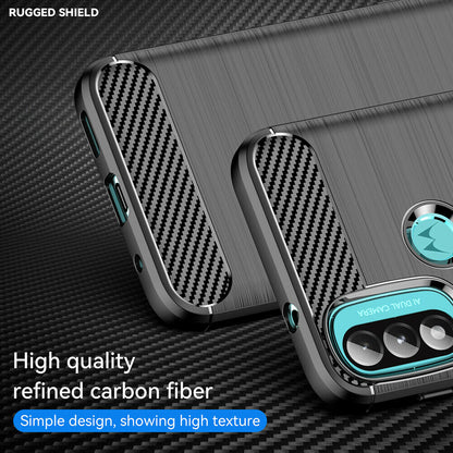 Funda para Motorola Moto E40 / E30 / E20, Techsuit, Carbono, Negra