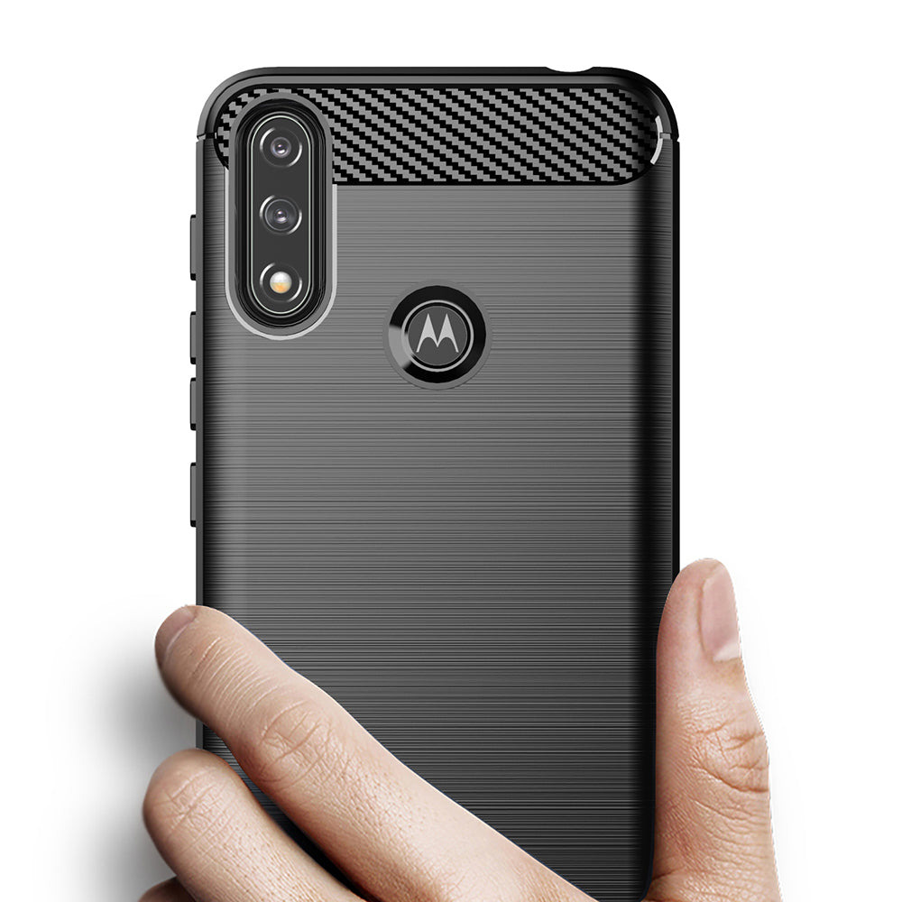 Funda para Motorola Moto E7i Power / E7 Power, Techsuit, Carbono, Negra