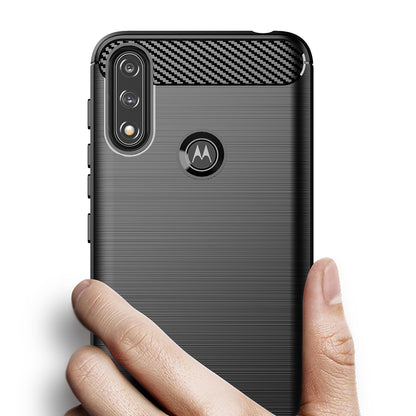 Funda para Motorola Moto E7i Power / E7 Power, Techsuit, Carbono, Negra