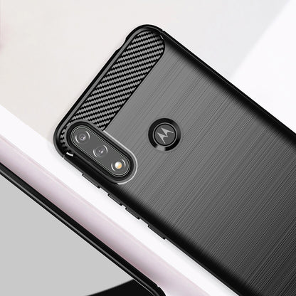Funda para Motorola Moto E7i Power / E7 Power, Techsuit, Carbono, Negra