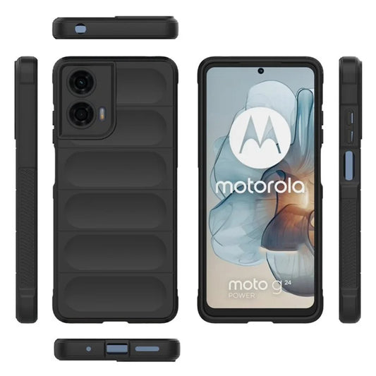 Funda para Motorola Moto G04s / E14 / G04 / G24, Techsuit, Magic Shield, Negra