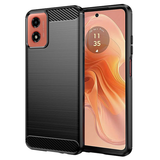 Funda para Motorola Moto G04s / E14 / G24 Power / G04 / G24, Techsuit, Carbono, Negra