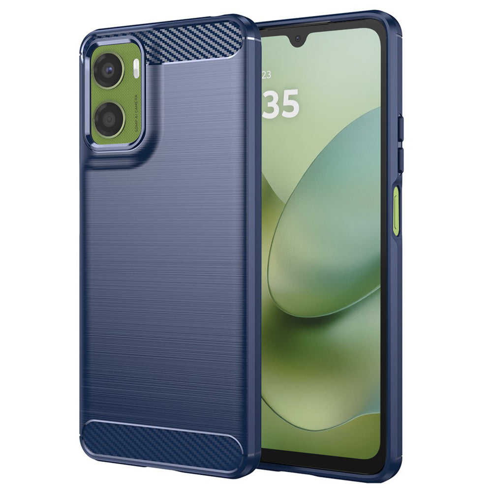 Funda para Motorola Moto G06 Power / G06, Techsuit, Carbono, Azul