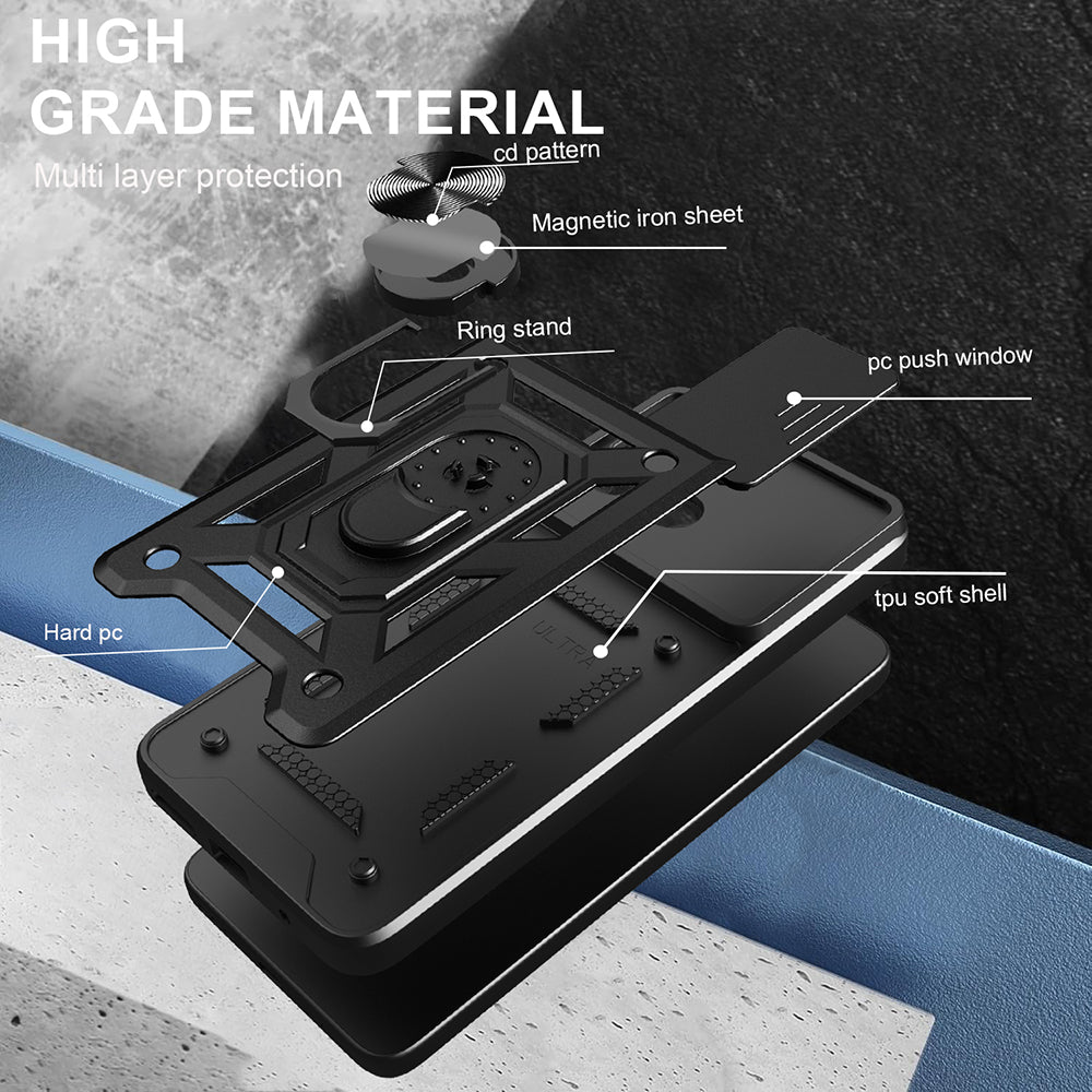 Funda para Motorola Moto G06, Techsuit, CamShield, Negra