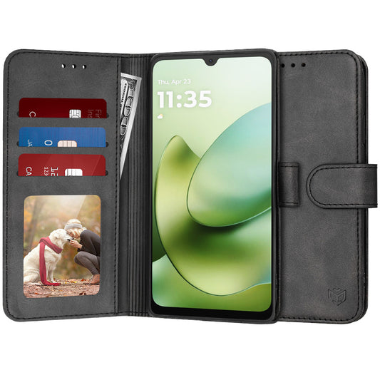 Funda para Motorola Moto G06, Techsuit, Diary Book, Negra