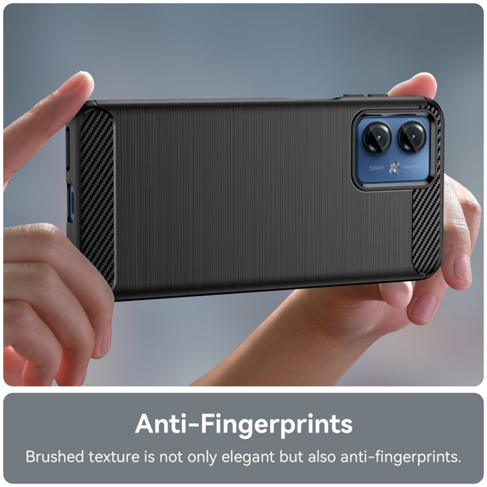 Funda para Motorola Moto G14, Techsuit, Carbono, Negra