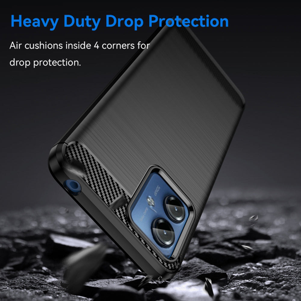 Funda para Motorola Moto G14, Techsuit, Carbono, Negra