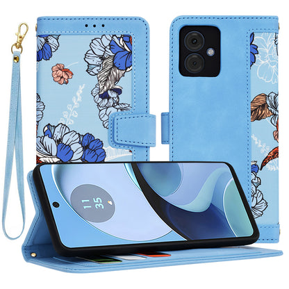 Funda para Motorola Moto G14, Techsuit, FlipCraft, Azul