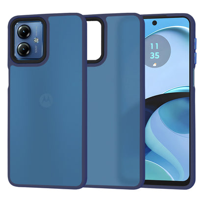 Funda para Motorola Moto G14, Techsuit, HaloFrost, Azul Marino