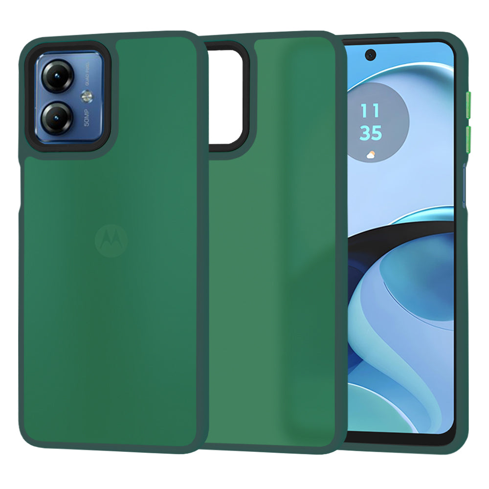 Funda para Motorola Moto G14, Techsuit, HaloFrost, Verde