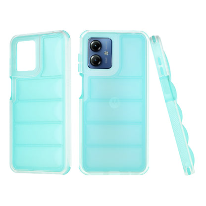 Funda para Motorola Moto G14, Techsuit, Wave Shield, Turquesa