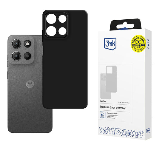 Funda para Motorola Moto G15 / G15 Power, 3MK, Negra Mate