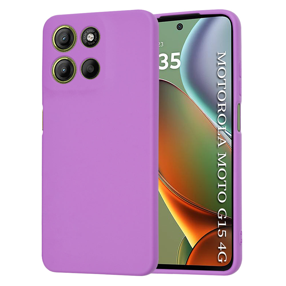 Funda para Motorola Moto G15 / G15 Power, Techsuit, SoftFlex, Morado