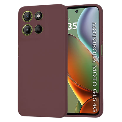 Funda para Motorola Moto G15 / G15 Power, Techsuit, SoftFlex, Vino