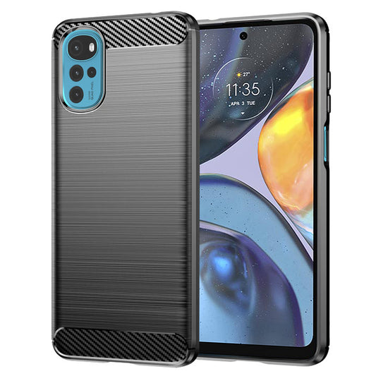 Funda para Motorola Moto G22, Techsuit, Carbono, Negra