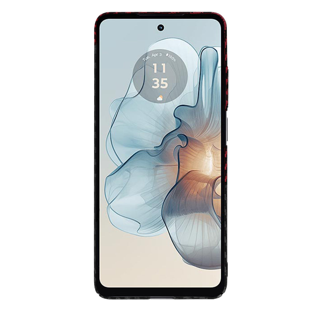 Funda para Motorola Moto G24 Power, Techsuit, Carbonite FiberShell, Negra Roja