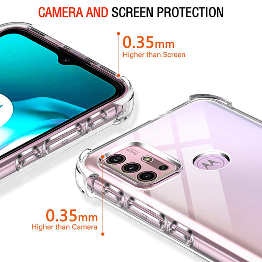 Funda para Motorola Moto G30 / G20 / G10, Techsuit, Transparente a prueba de golpes