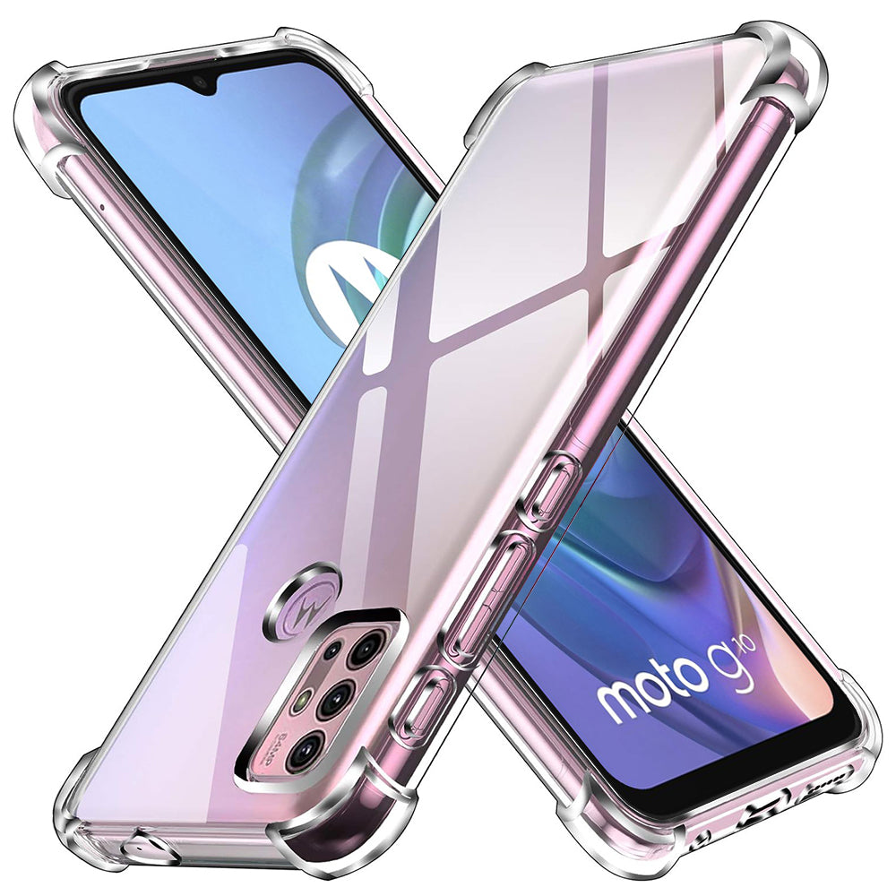 Funda para Motorola Moto G30 / G20 / G10, Techsuit, Transparente a prueba de golpes