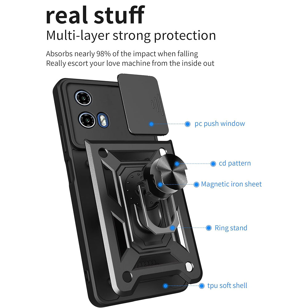 Funda para Motorola Moto G31 / G41, Techsuit, CamShield, Negra
