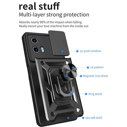 Funda para Motorola Moto G31 / G41, Techsuit, CamShield, Negra