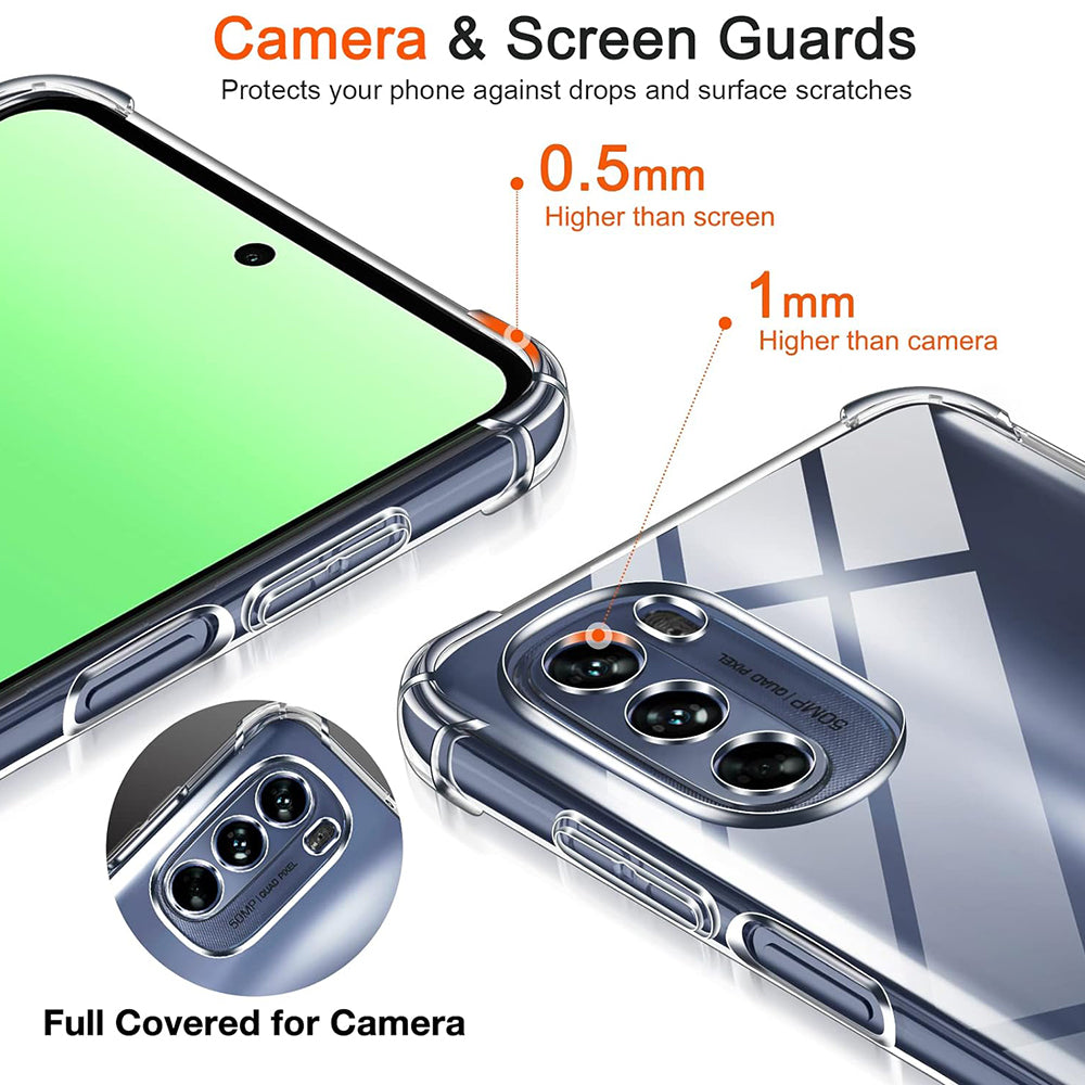 Funda para Motorola Moto G31 / G41, Techsuit, Transparente a prueba de golpes