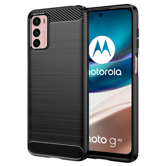 Funda para Motorola Moto G42, Techsuit, Carbono, Negra