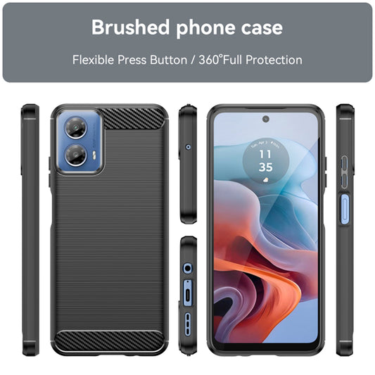 Funda para Motorola Moto G45 / G34, Techsuit, Carbono, Negra