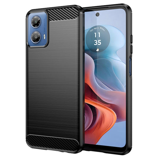 Funda para Motorola Moto G45 / G34, Techsuit, Carbono, Negra