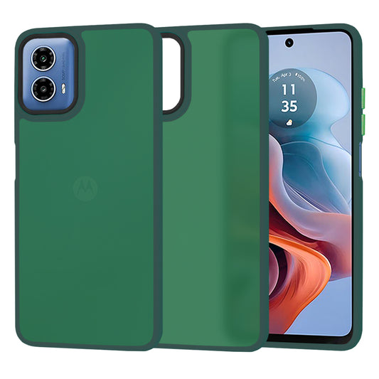 Funda para Motorola Moto G45 / G34, Techsuit, HaloFrost, Verde