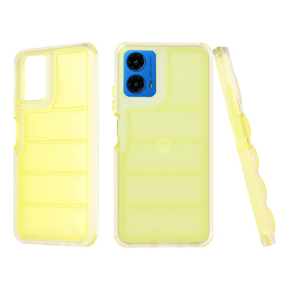 Funda para Motorola Moto G45 / G34, Techsuit, Wave Shield, Amarilla