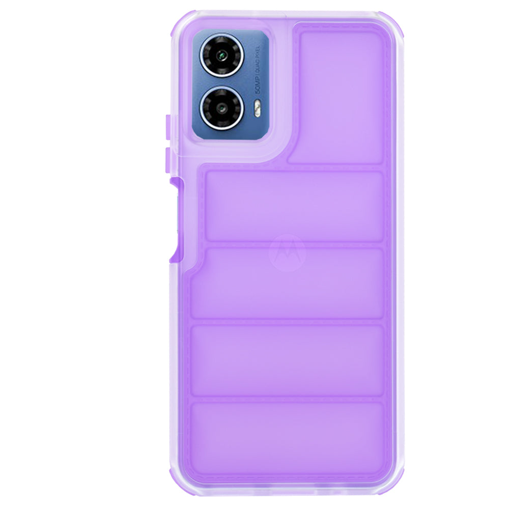 Funda para Motorola Moto G45 / G34, Techsuit, Wave Shield, Morado