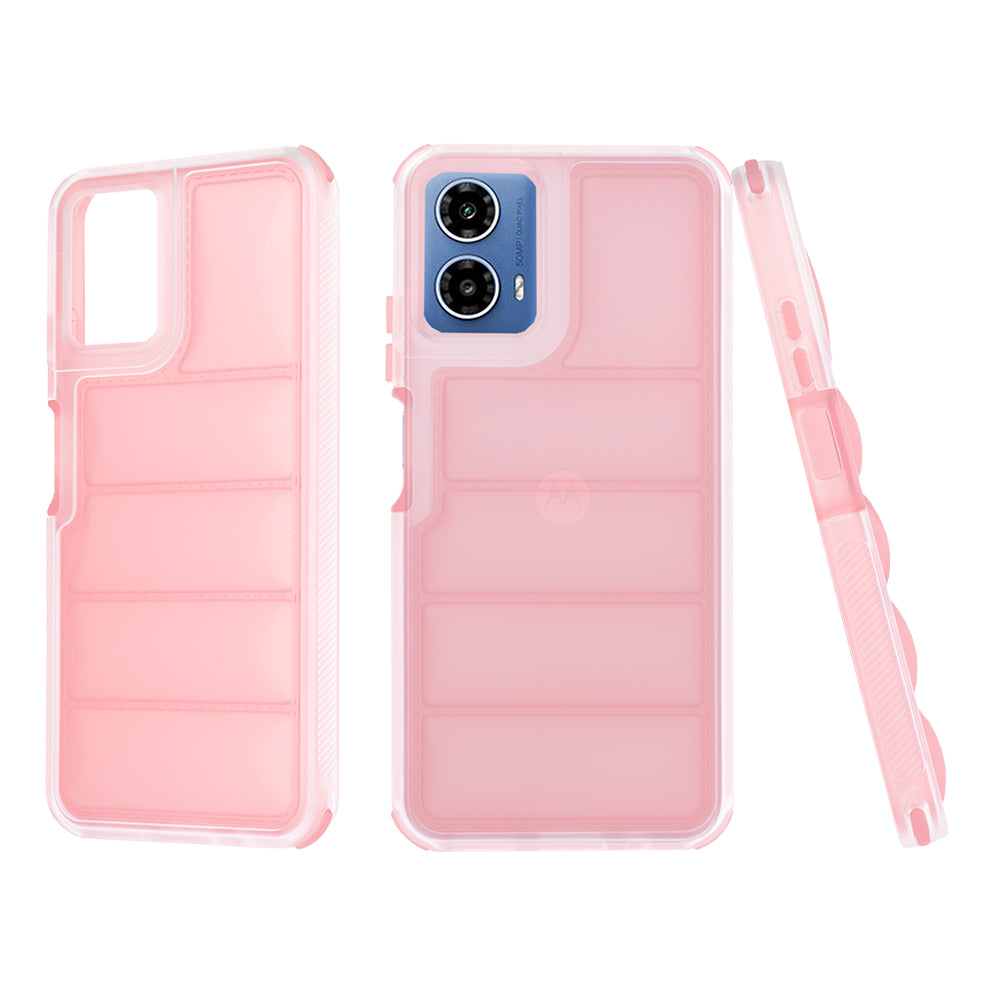 Funda para Motorola Moto G45 / G34, Techsuit, Wave Shield, Rosa