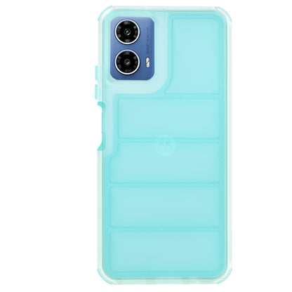 Funda para Motorola Moto G45 / G34, Techsuit, Wave Shield, Turquesa