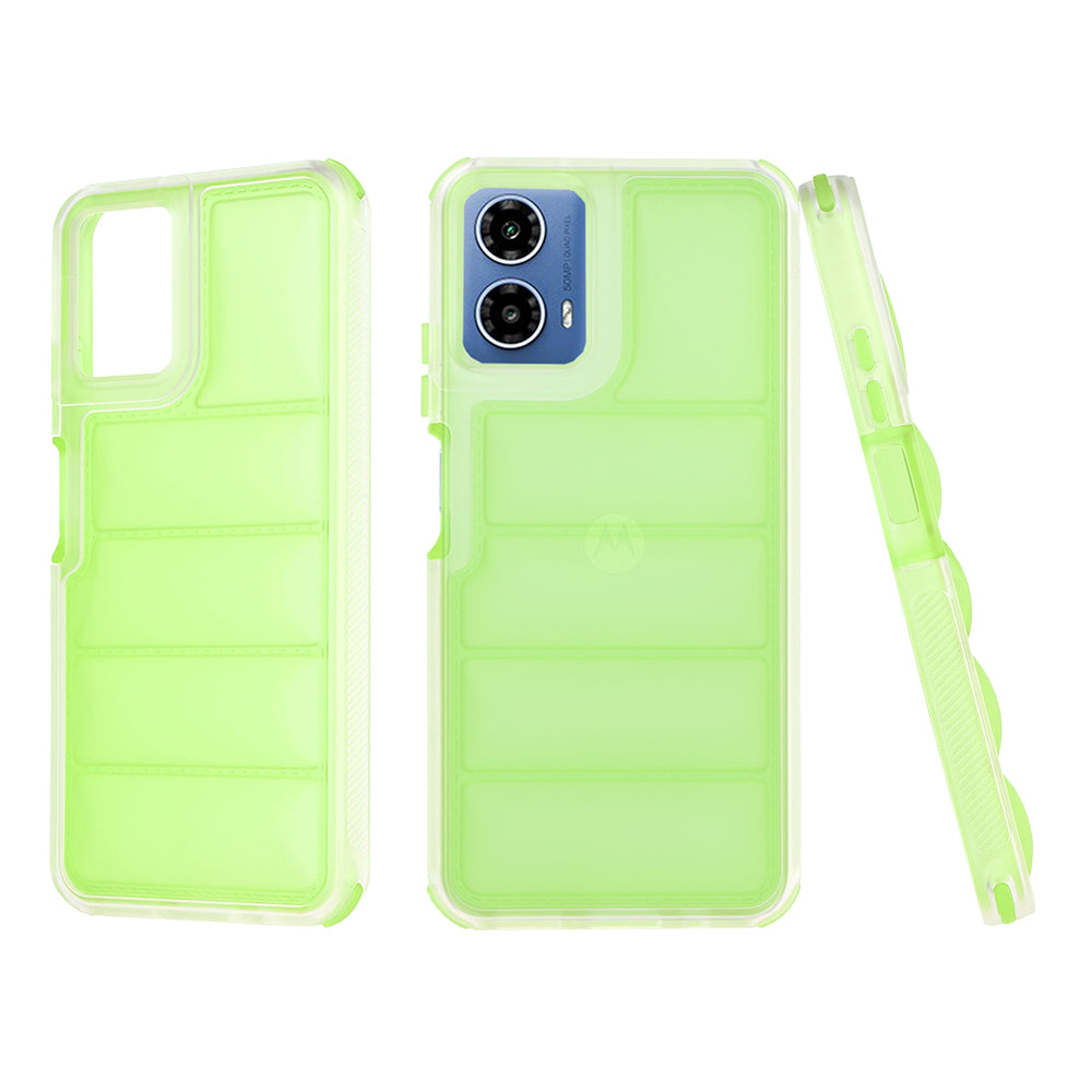 Funda para Motorola Moto G45 / G34, Techsuit, Wave Shield, Verde