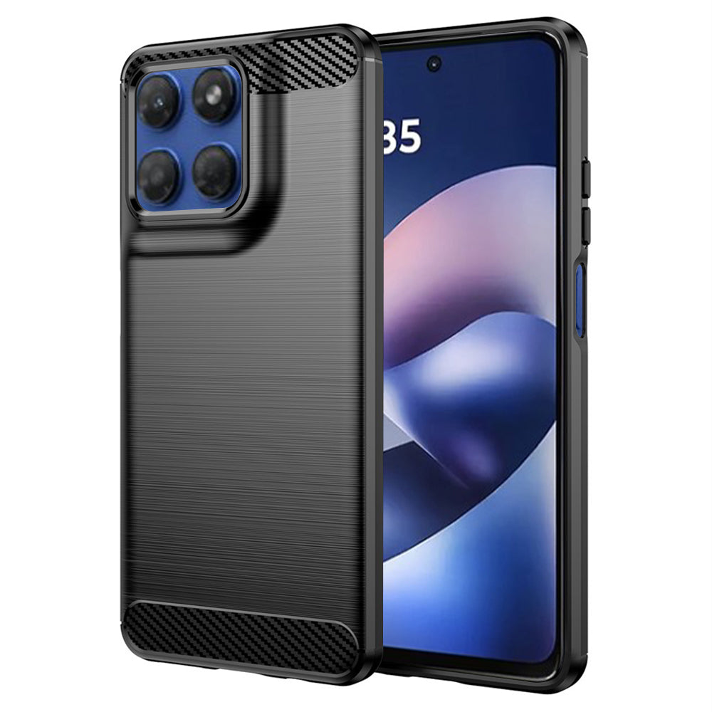 Funda para Motorola Moto G47 / G37 Power / G37 / G67 Power / G57 Power, Techsuit, Carbono, Negra
