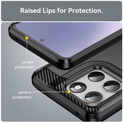 Funda para Motorola Moto G47 / G37 Power / G37 / G67 Power / G57 Power, Techsuit, Carbono, Negra
