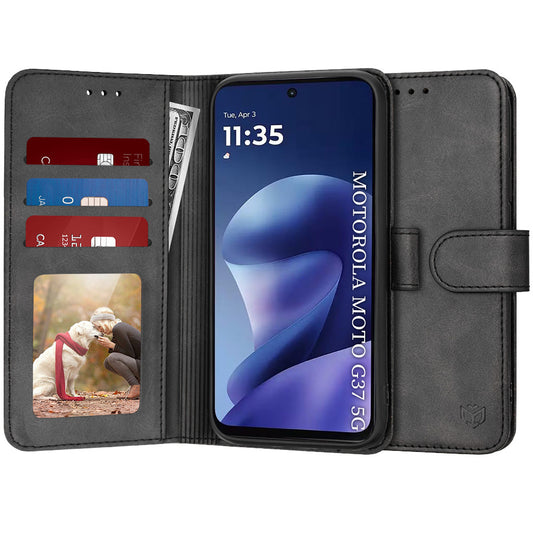 Funda para Motorola Moto G47 / G37 Power / G37, Techsuit, Diary Book, Negra