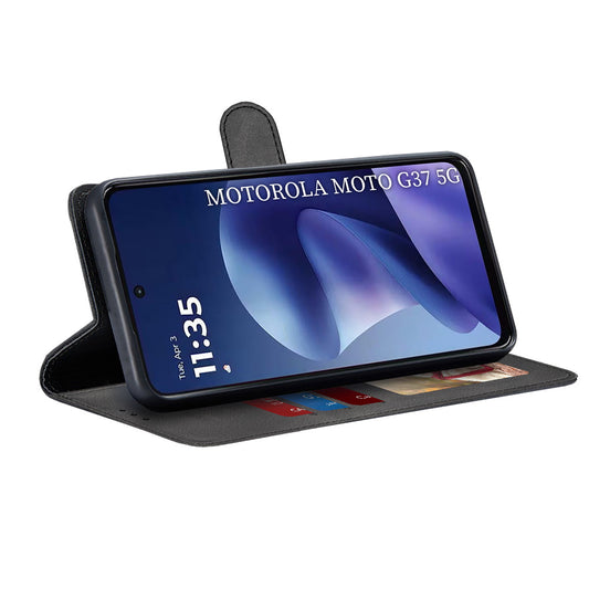 Funda para Motorola Moto G47 / G37 Power / G37, Techsuit, Diary Book, Negra
