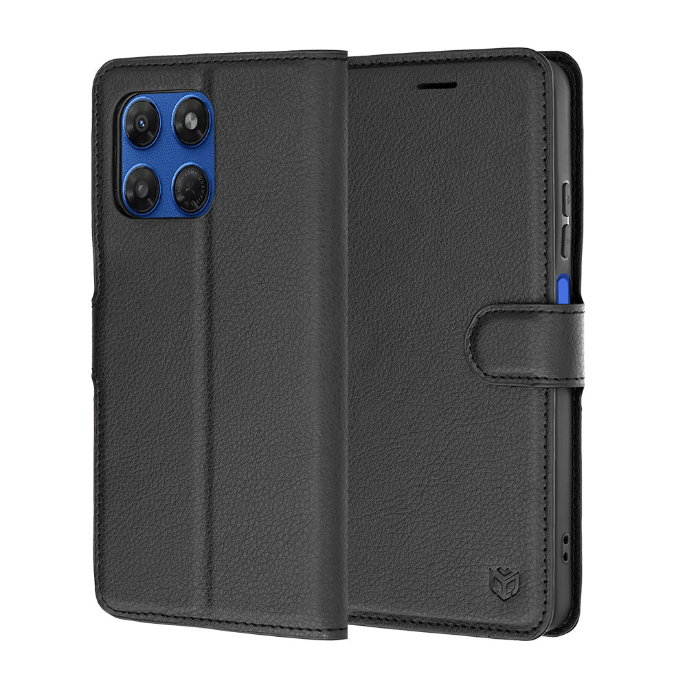 Funda para Motorola Moto G47 / G37 Power / G37, Techsuit, Folio de cuero, Negra