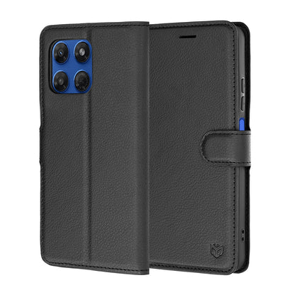 Funda para Motorola Moto G47 / G37 Power / G37, Techsuit, Folio de cuero, Negra