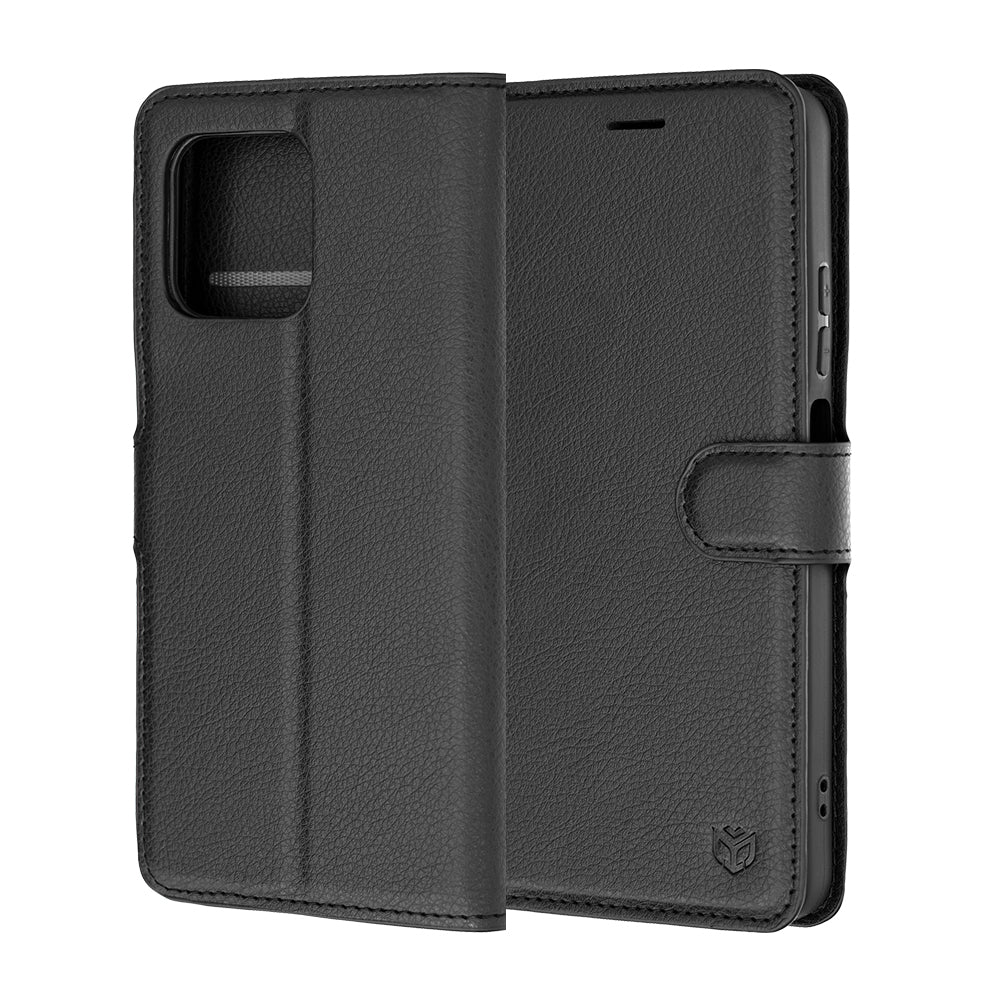 Funda para Motorola Moto G47 / G37 Power / G37, Techsuit, Folio de cuero, Negra