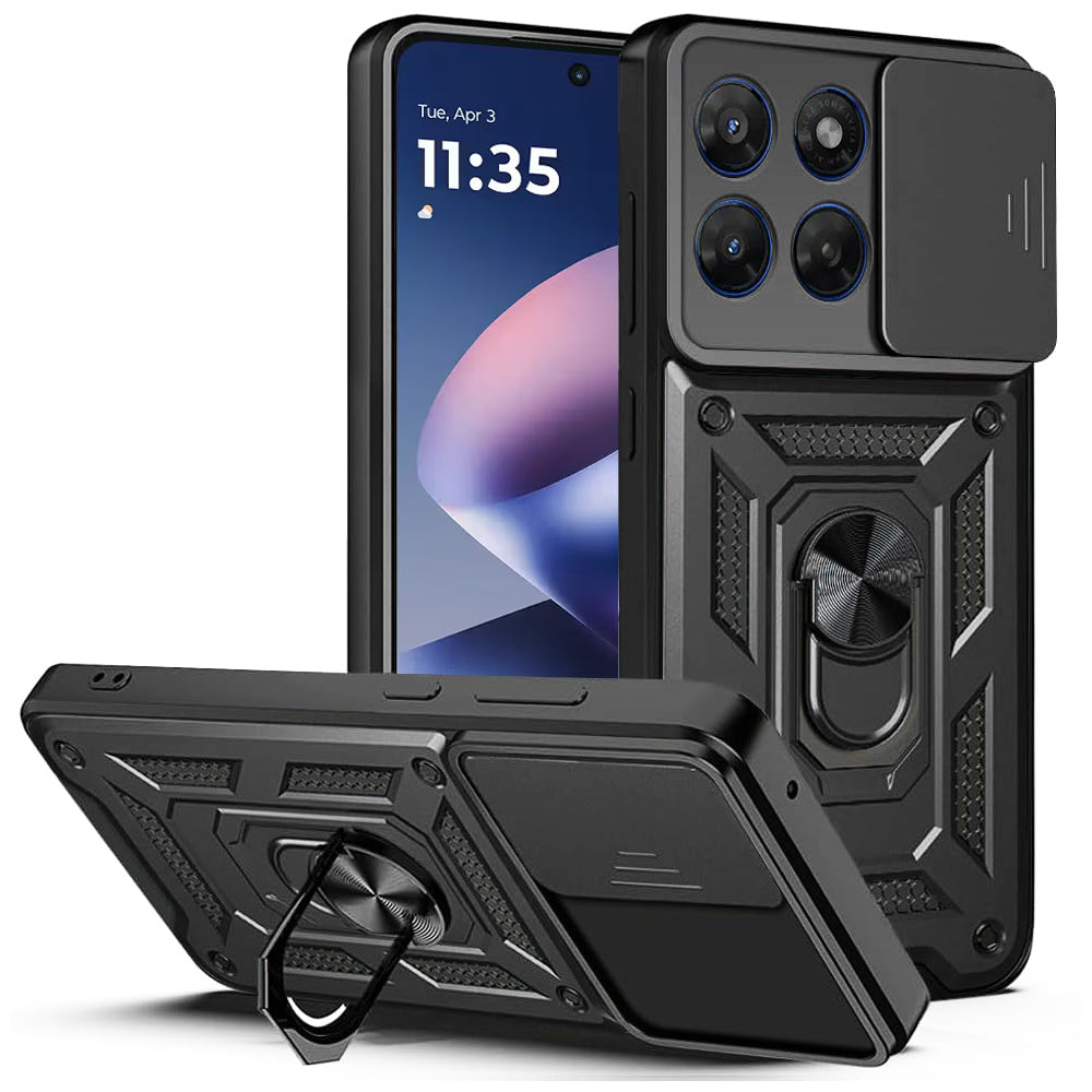 Funda para Motorola Moto G47 / G37, Techsuit, CamShield, Negra