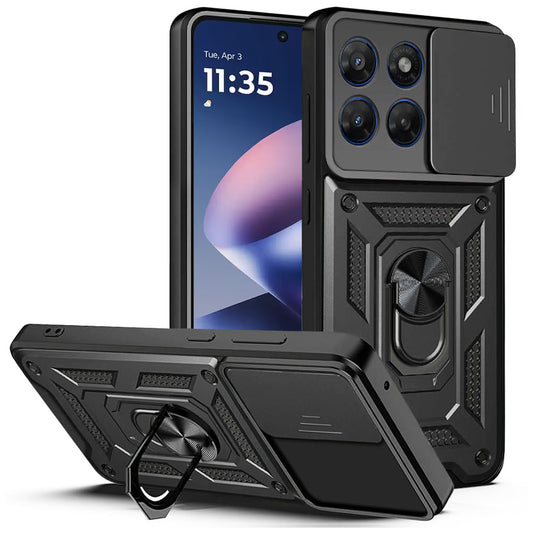 Funda para Motorola Moto G47 / G37, Techsuit, CamShield, Negra