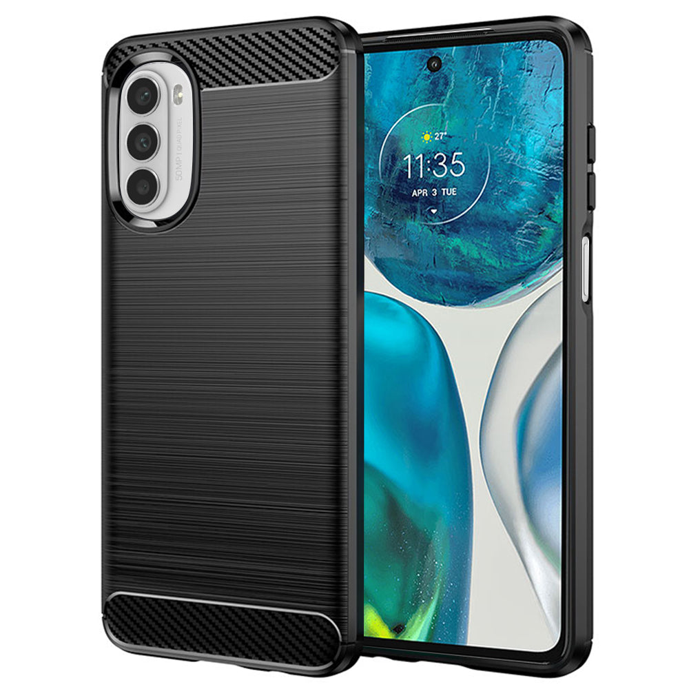 Funda para Motorola Moto G52 / G82, Techsuit, Carbono, Negra
