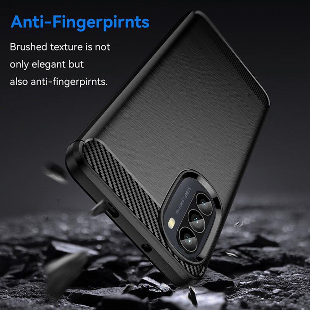 Funda para Motorola Moto G52 / G82, Techsuit, Carbono, Negra