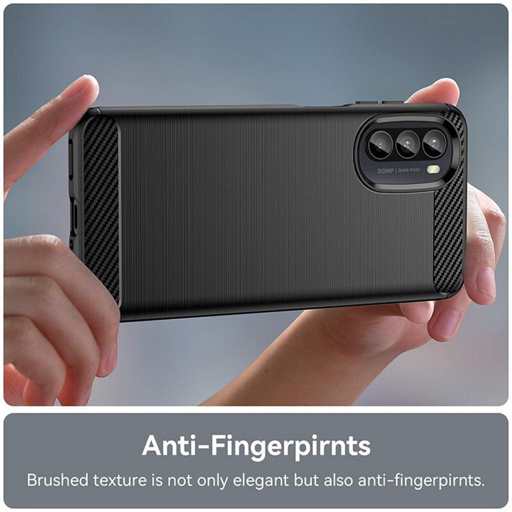Funda para Motorola Moto G52 / G82, Techsuit, Carbono, Negra