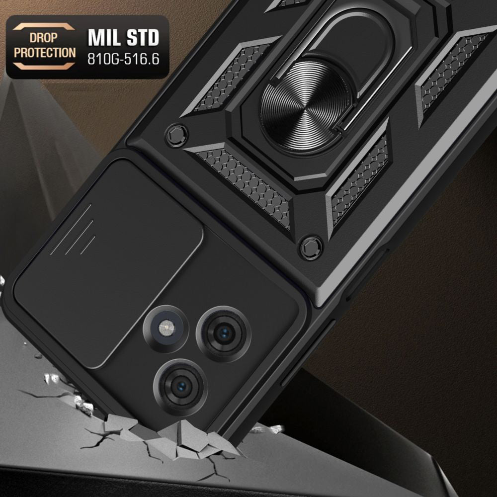 Funda para Motorola Moto G54, Techsuit, CamShield, Negra