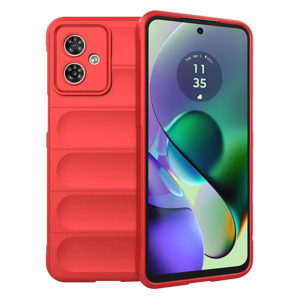 Funda para Motorola Moto G54, Techsuit, Magic Shield, Roja