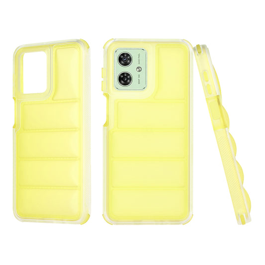 Funda para Motorola Moto G54, Techsuit, Wave Shield, Amarilla