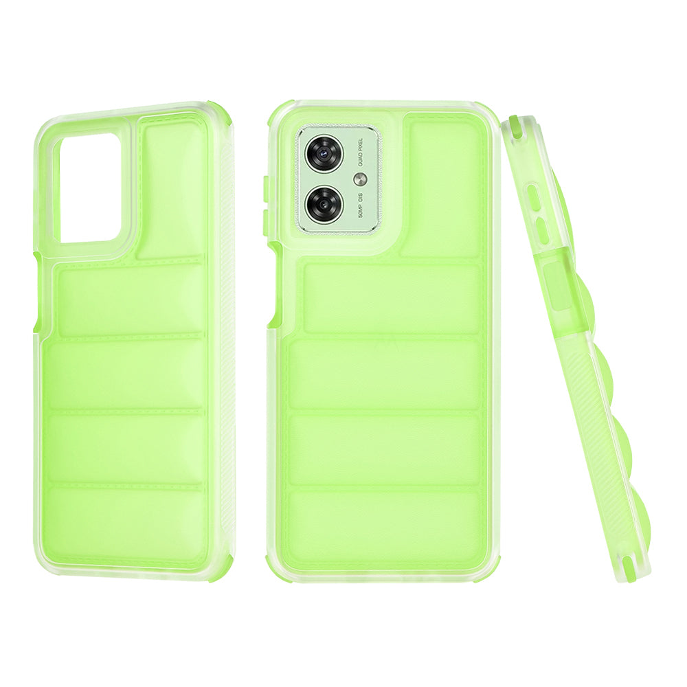 Funda para Motorola Moto G54, Techsuit, Wave Shield, Verde